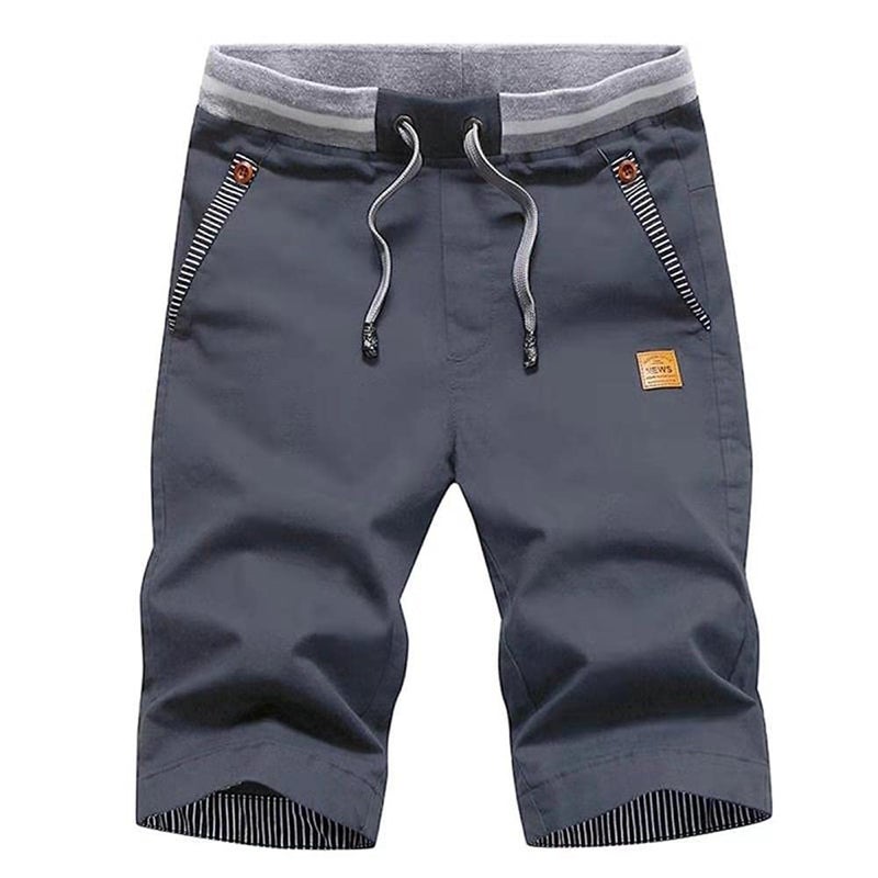 Tansozer Men's Shorts Casual Classic Fit Drawstring Summer Beach Shorts with Elastic Waist and Pockets (Overcast Blue, XX-Large)